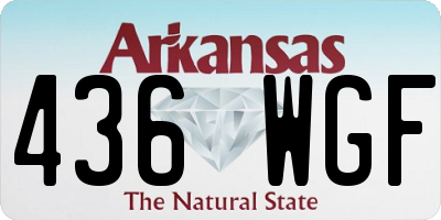 AR license plate 436WGF