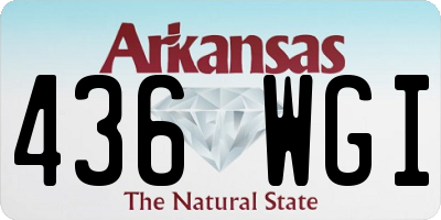 AR license plate 436WGI
