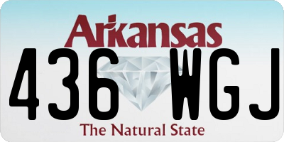 AR license plate 436WGJ