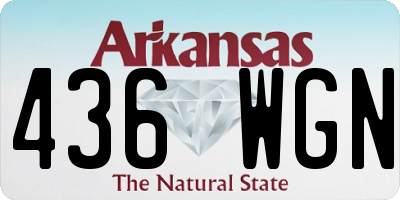 AR license plate 436WGN