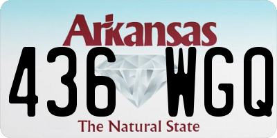 AR license plate 436WGQ
