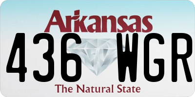 AR license plate 436WGR