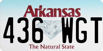 AR license plate 436WGT