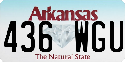 AR license plate 436WGU