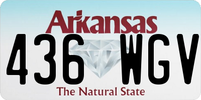 AR license plate 436WGV