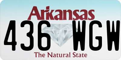 AR license plate 436WGW