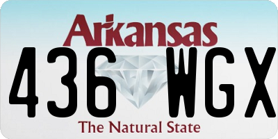 AR license plate 436WGX
