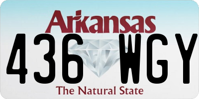 AR license plate 436WGY