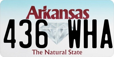AR license plate 436WHA