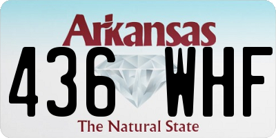 AR license plate 436WHF