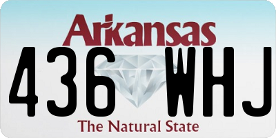 AR license plate 436WHJ