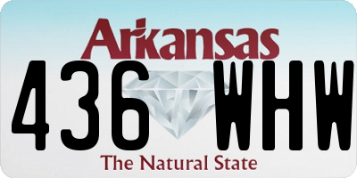 AR license plate 436WHW