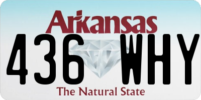 AR license plate 436WHY