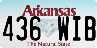 AR license plate 436WIB