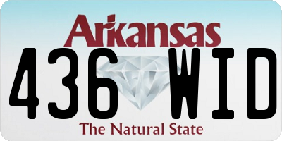 AR license plate 436WID