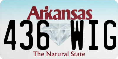 AR license plate 436WIG