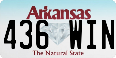 AR license plate 436WIN