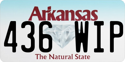 AR license plate 436WIP
