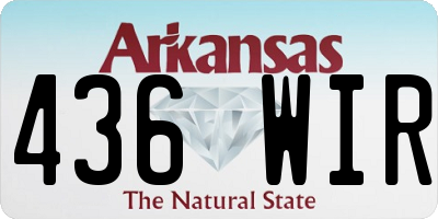 AR license plate 436WIR