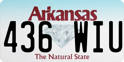 AR license plate 436WIU