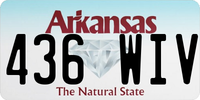 AR license plate 436WIV