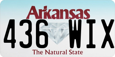 AR license plate 436WIX