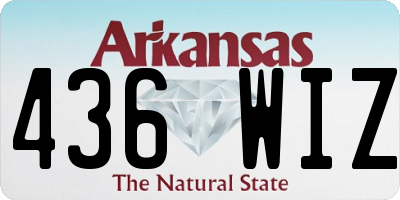 AR license plate 436WIZ