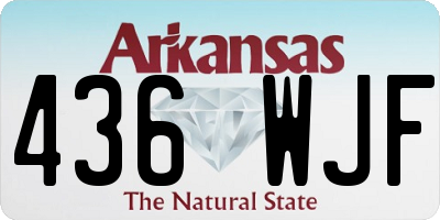 AR license plate 436WJF