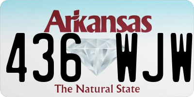 AR license plate 436WJW