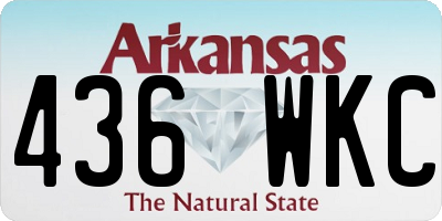AR license plate 436WKC