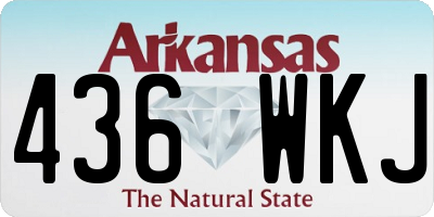 AR license plate 436WKJ