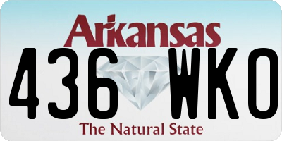 AR license plate 436WKO