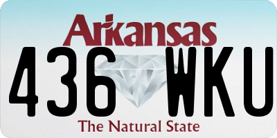 AR license plate 436WKU