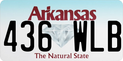 AR license plate 436WLB