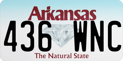 AR license plate 436WNC
