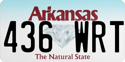 AR license plate 436WRT