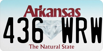 AR license plate 436WRW