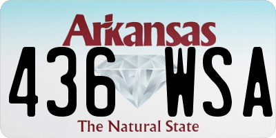 AR license plate 436WSA