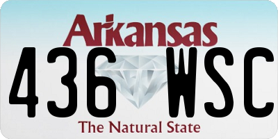 AR license plate 436WSC
