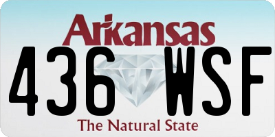 AR license plate 436WSF