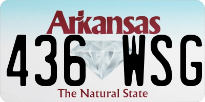 AR license plate 436WSG
