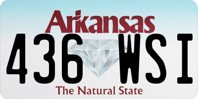 AR license plate 436WSI