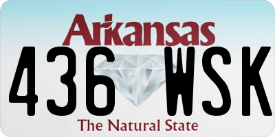 AR license plate 436WSK