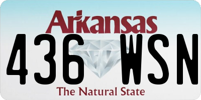 AR license plate 436WSN