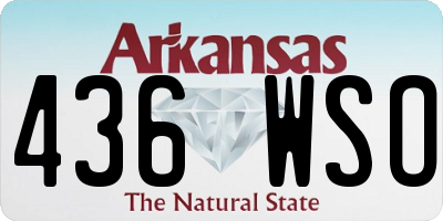 AR license plate 436WSO