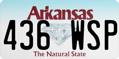 AR license plate 436WSP
