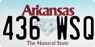 AR license plate 436WSQ