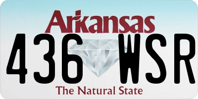 AR license plate 436WSR