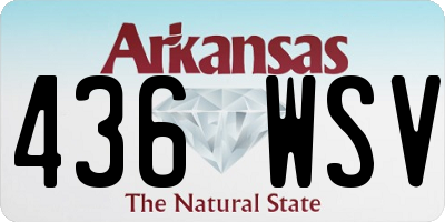 AR license plate 436WSV