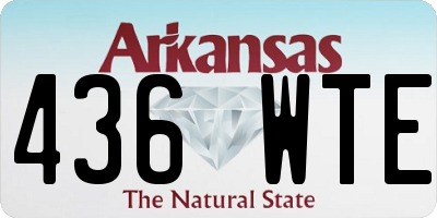 AR license plate 436WTE